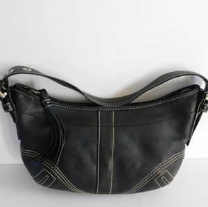 Coach Black Leather Soho Hobo Small Handbag